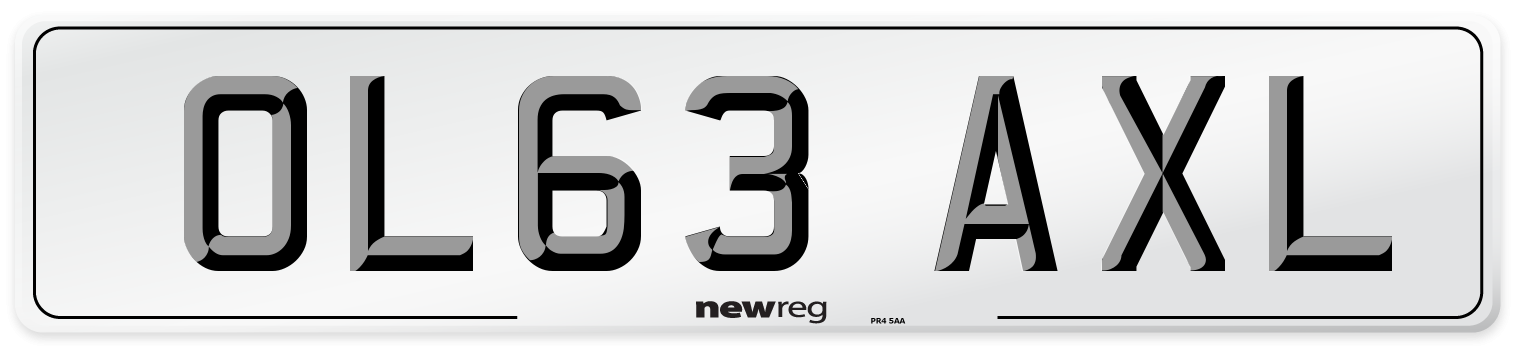 OL63 AXL Number Plate from New Reg